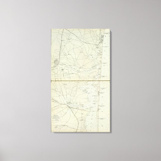 Chart map of Spring Lake to Cedar Creek Coast Canvas Print (Front)