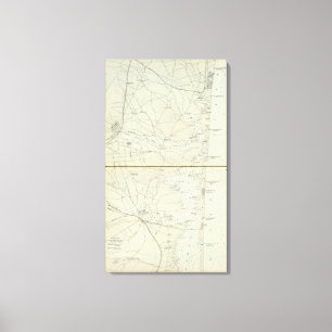 Chart map of Spring Lake to Cedar Creek Coast Canvas Print