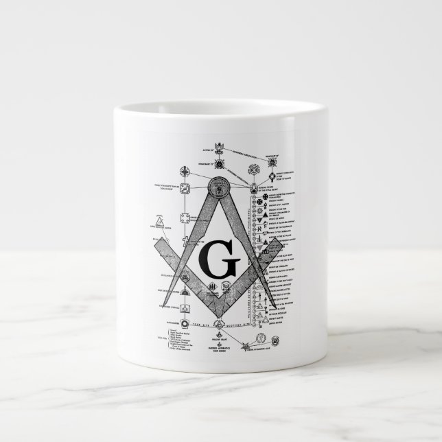 Chart of Masonic Degrees Large Coffee Mug (Front)