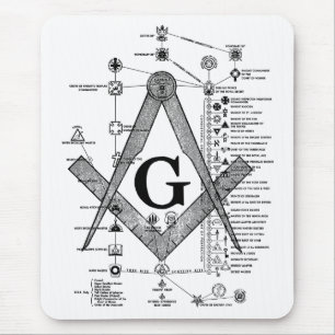 Chart of Masonic Degrees Mouse Mat