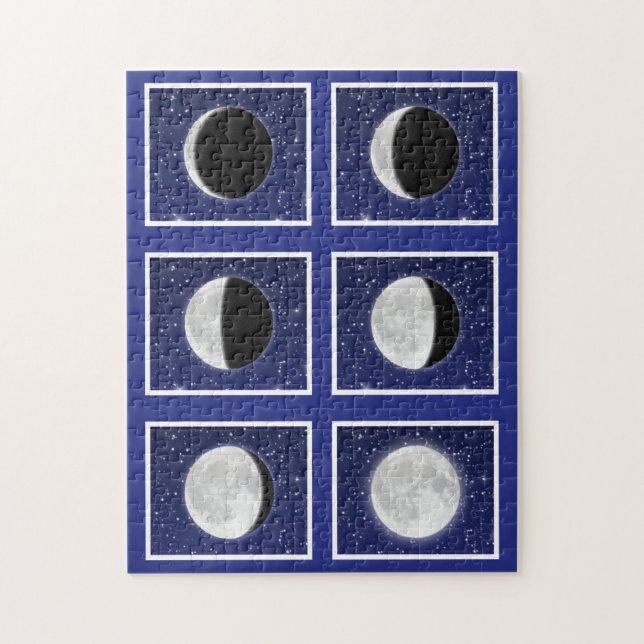 Chart of Phases of the Moon with Stars Jigsaw Puzzle (Vertical)