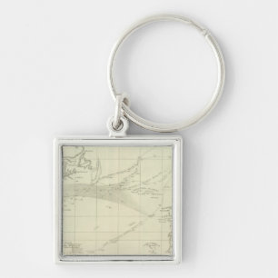 Chart of the Atlantic Ocean Key Ring