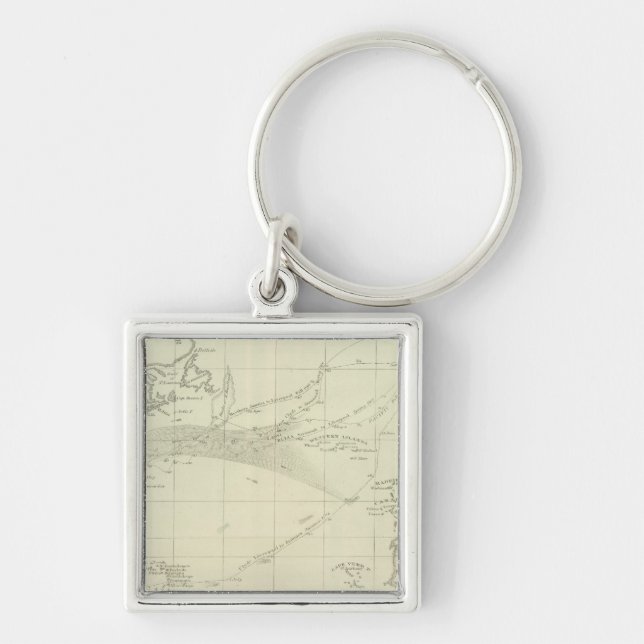 Chart of the Atlantic Ocean Key Ring (Front)