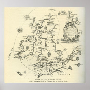Chart of the course of the Spanish Armada