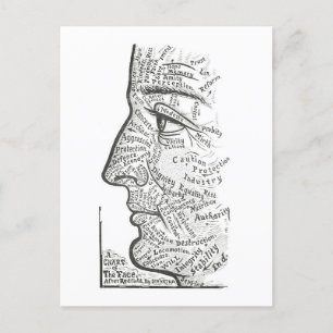 "Chart of the Face" for Personality Assessment Postcard