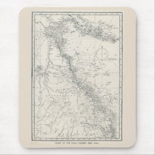 Chart of the Great Barrier Reef Area Map Mouse Mat