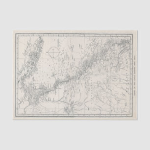 Chart of the Great Barrier Reef Area Map Tissue Paper