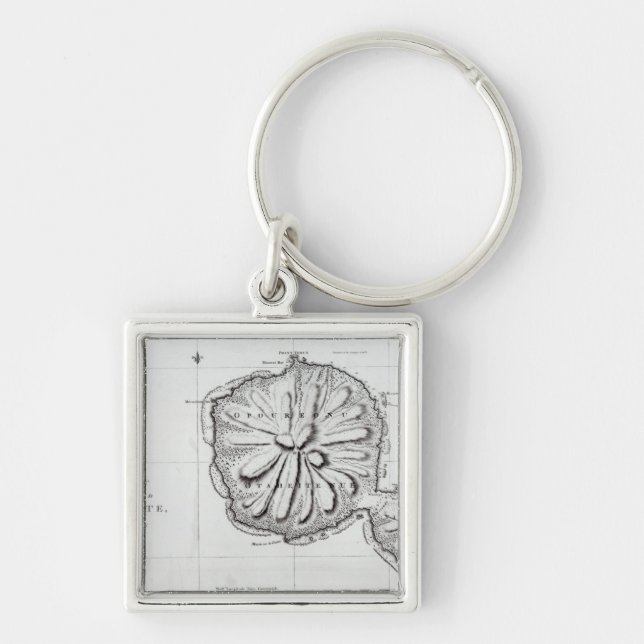 Chart of the Island Otaheite, 1769 Key Ring (Front)