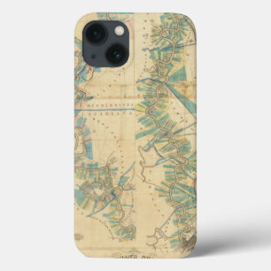 Chart of The Lower Mississippi River iPhone 13 Case