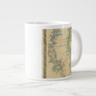 Chart of The Lower Mississippi River Large Coffee Mug