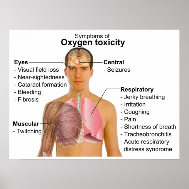 Chart of the Main Symptoms of Oxygen Toxicity (Front)
