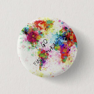 Chart of the original world 3 cm round badge