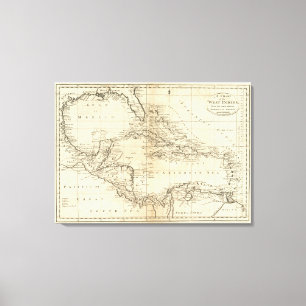 Chart of the West Indies 2 Canvas Print
