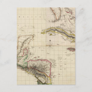 Chart of The West Indies and Spanish Dominions Postcard