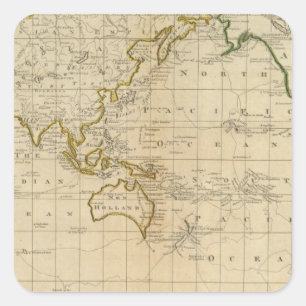 Chart of the World Square Sticker