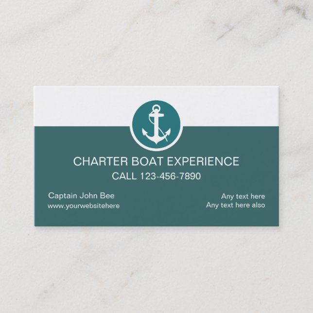 Charter Boat Business Cards (Front)