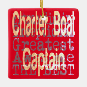 Charter Boat Captain Extraordinaire Ceramic Ornament