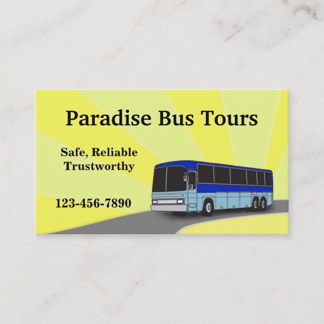 Charter Bus Business Card (Front)