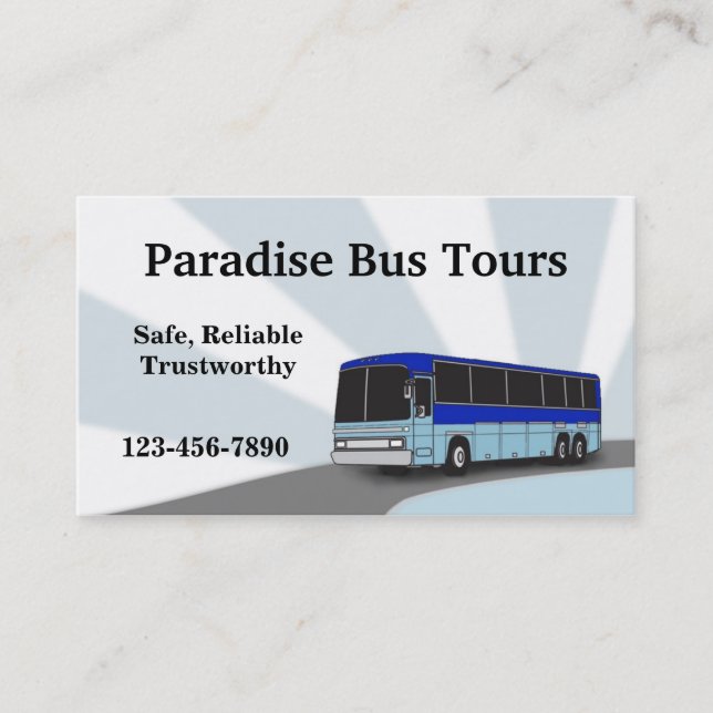 Charter Bus Business Card (Front)