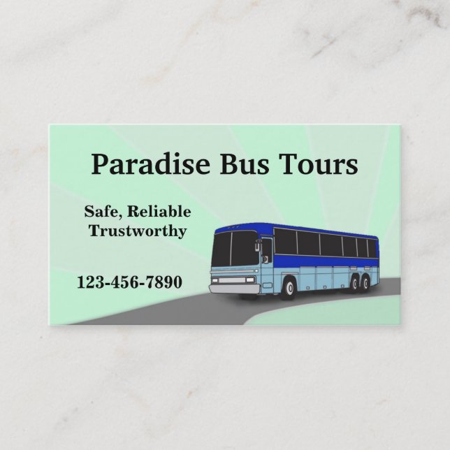 Charter Bus Business Card (Front)