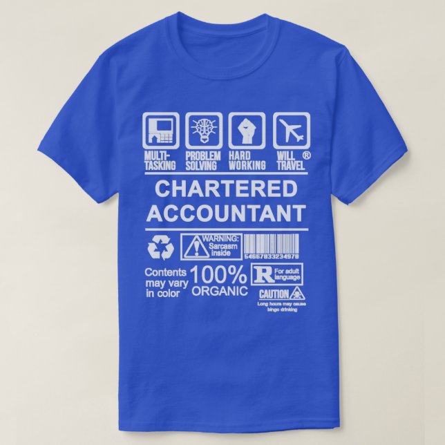 CHARTERED ACCOUNTANT 4 T-Shirt (Design Front)