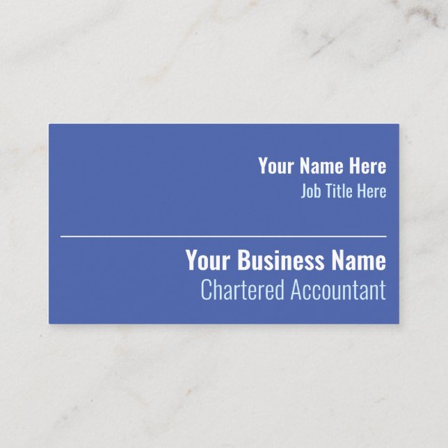 Chartered Accountant Business Card (Back)