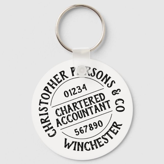 Chartered Accountant Key Ring (Front)