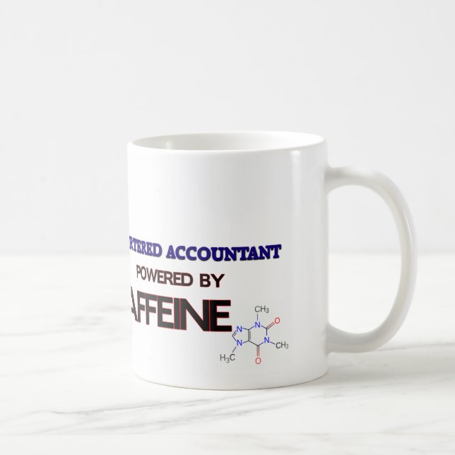 Chartered Accountant Powered by caffeine Coffee Mug (Right)
