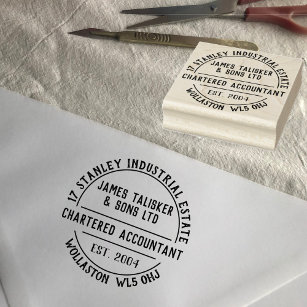 Accounting Rubber Stamps Self Inking Stamps Zazzle UK