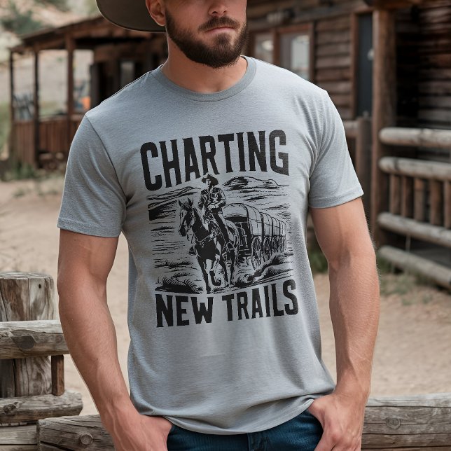 Charting New Trails: Cowboy Wagon Train T-Shirt (Creator Uploaded)