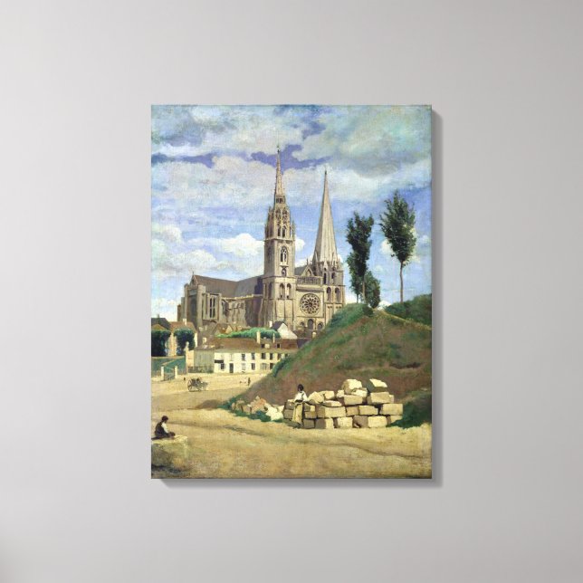Chartres Cathedral, 1830 Canvas Print (Front)