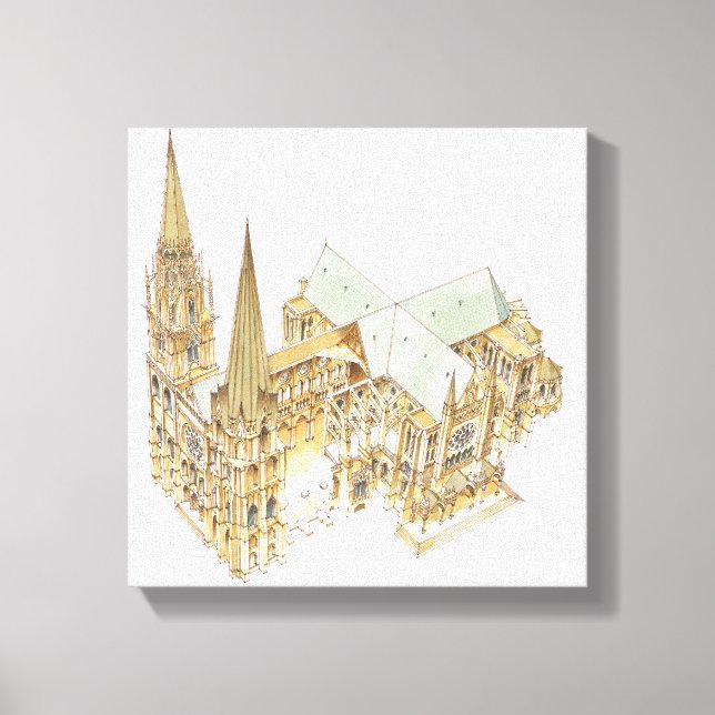 Chartres Cathedral. France Canvas Print (Front)