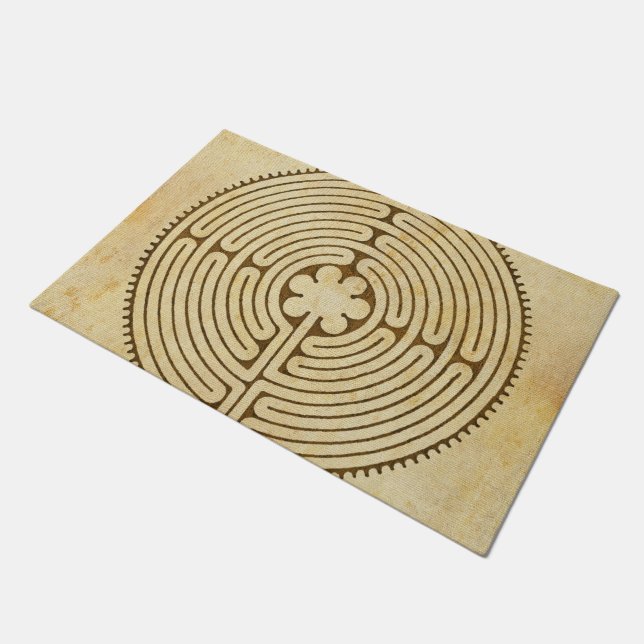 Chartres Labyrinth antique style 1 + your ideas Doormat (Angled)