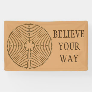 Chartres Labyrinth antique style + your ideas Banner