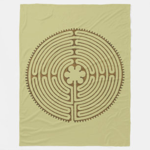 Chartres Labyrinth antique style + your ideas Fleece Blanket