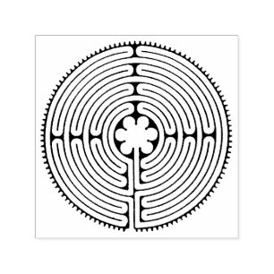 Chartres Labyrinth antique style + your ideas Self-inking Stamp