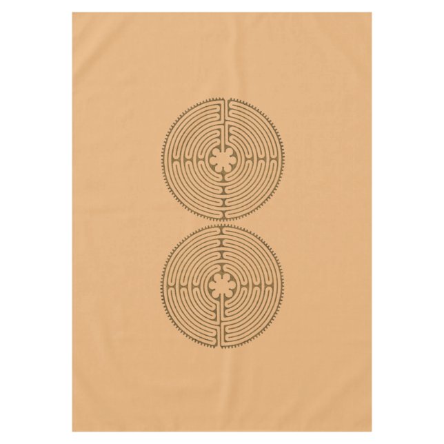 Chartres Labyrinth antique style + your ideas Tablecloth (Front)