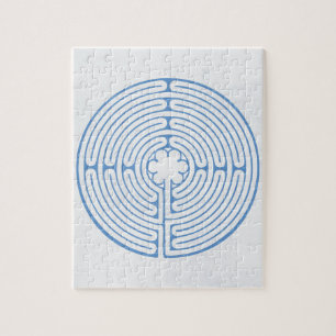 Chartres Labyrinth Blue Jigsaw Puzzle