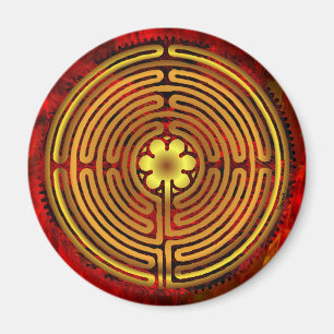 Chartres Labyrinth Fire Magnet