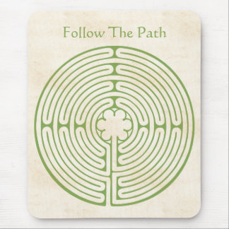 Chartres Labyrinth Green Mouse Mat