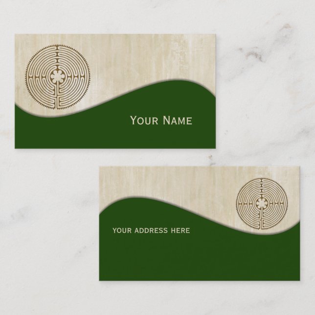 Chartres Labyrinth - Spiritual Symbol Antique 1 Business Card (Front/Back)