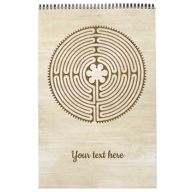 Chartres Labyrinth - Spiritual Symbol Antique 1 Calendar (Cover)