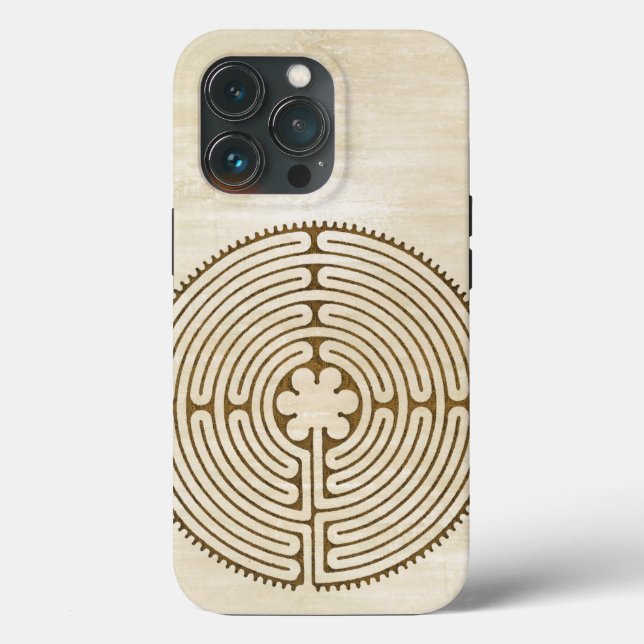 Chartres Labyrinth - Spiritual Symbol Antique 1 Case-Mate iPhone Case (Back)