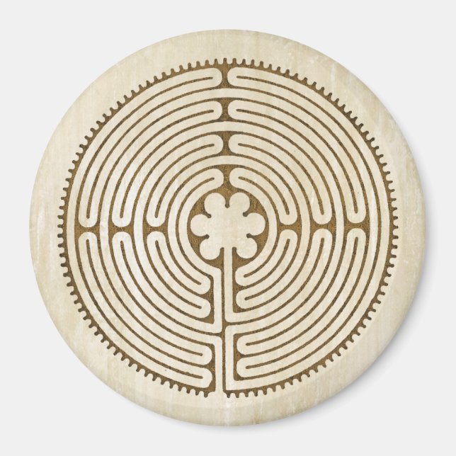 Chartres Labyrinth - Spiritual Symbol Antique 1 Magnet (Front)