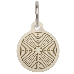 Chartres Labyrinth - Spiritual Symbol Antique 1 Pet Tag