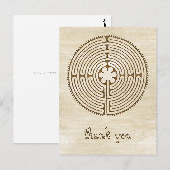 Chartres Labyrinth - Spiritual Symbol Antique 1 Postcard (Front/Back)