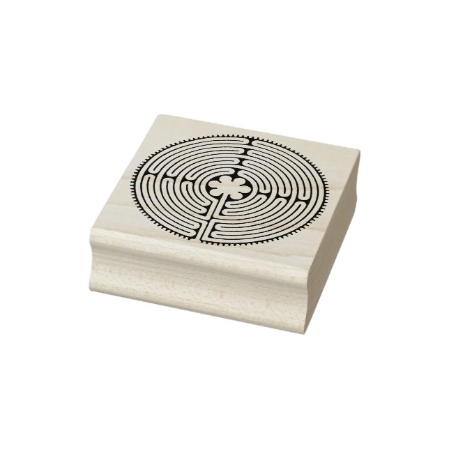 Chartres Labyrinth - Spiritual Symbol Antique 1 Rubber Stamp (Stamp)