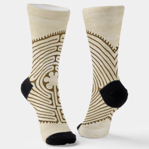 Chartres Labyrinth - Spiritual Symbol Antique 1 Socks