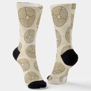 Chartres Labyrinth - Spiritual Symbol Antique 1 Socks