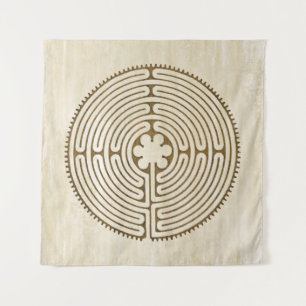 Chartres Labyrinth - Spiritual Symbol Antique 1 Tapestry